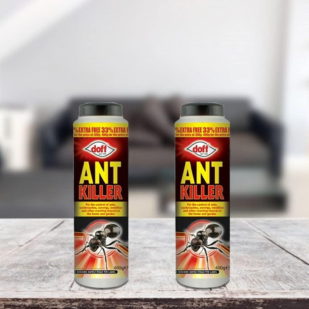 Ant Killer Powder for Indoor and Outdoor Use - Strongest Ant Killer for Lawns, Home, Garden to Kill Ants, Cockroaches, Woodlice, Earwigs and Crawling Insects (Pack of 2)