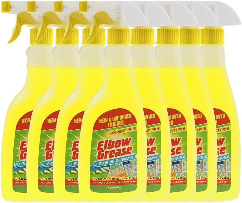 Elbow Grease All Purpose Kitchen/Floor/Tile/Wall/Bathroom/Glass/Carpet Cleaner - Elbow Grease Clothes Stain Remover - AntiBacterial Sticky Stuff Remover Spray (500 ml) (Pack of 2)