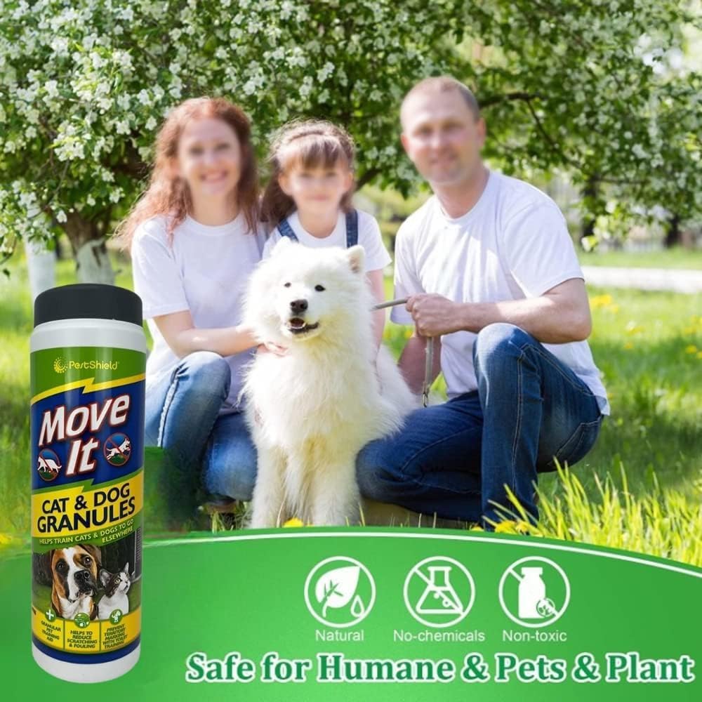 shopior Natural, Non-Toxic Dog and Cat Repellent Granules | Indoor & Outdoor Pet Deterrent for Home & Garden Protection | Highly Effective Cat & Dog Scatter Granules | 240g (Pack of 6)