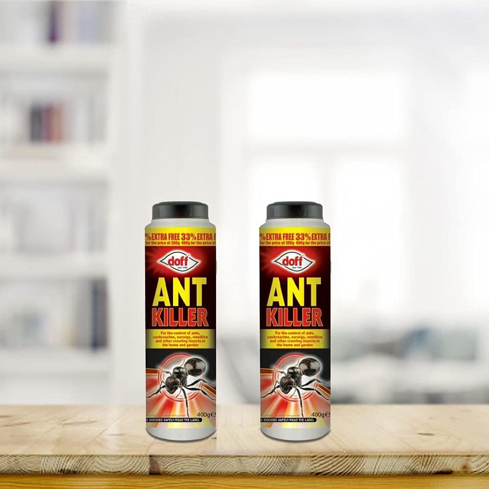 Ant Killer Powder for Indoor and Outdoor Use - Strongest Ant Killer for Lawns, Home, Garden to Kill Ants, Cockroaches, Woodlice, Earwigs and Crawling Insects (Pack of 2)