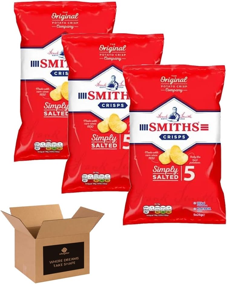 Smiths Chipsticks – Light & Crispy Flavoured Corn Snacks | Low Calorie Retro British Savoury Crisps | 6 Snack Bags | Lunchbox Snacks (Pack 3, Salt & Vinegar)