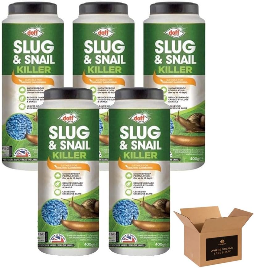 Organic Slug and Snail Control Pellet | All-Natural Slug & Snail Repellent, Eliminator for Indoor Outdoor | Weatherproof Pest Control- Ornamental Plants, Gardens, Fruits, Vegetables 400g (Pack of 1)