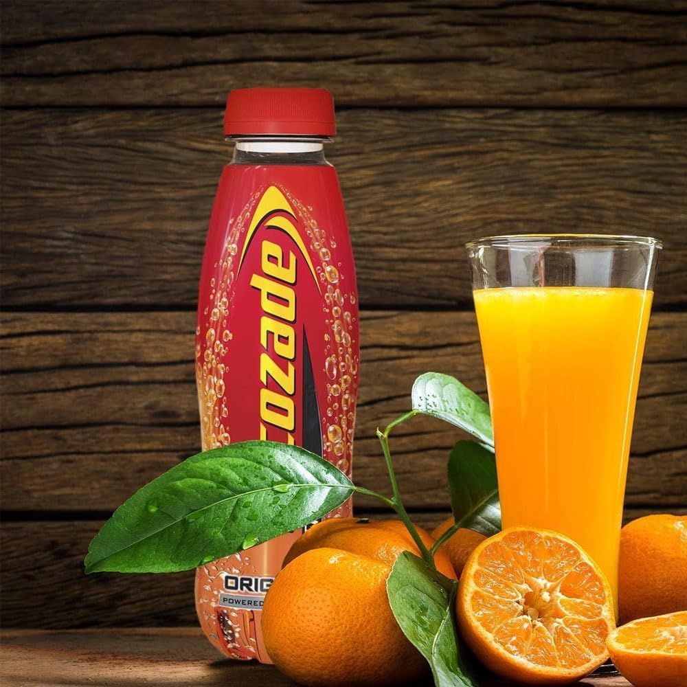 Energy Drink Bottles – Sparkling Glucose Energy Boost Flavoured Drinks – Classic Carbonated Refreshing Drink for Sports, Work, Study & Hydration (380 ml (Pack of 24), Orignal)