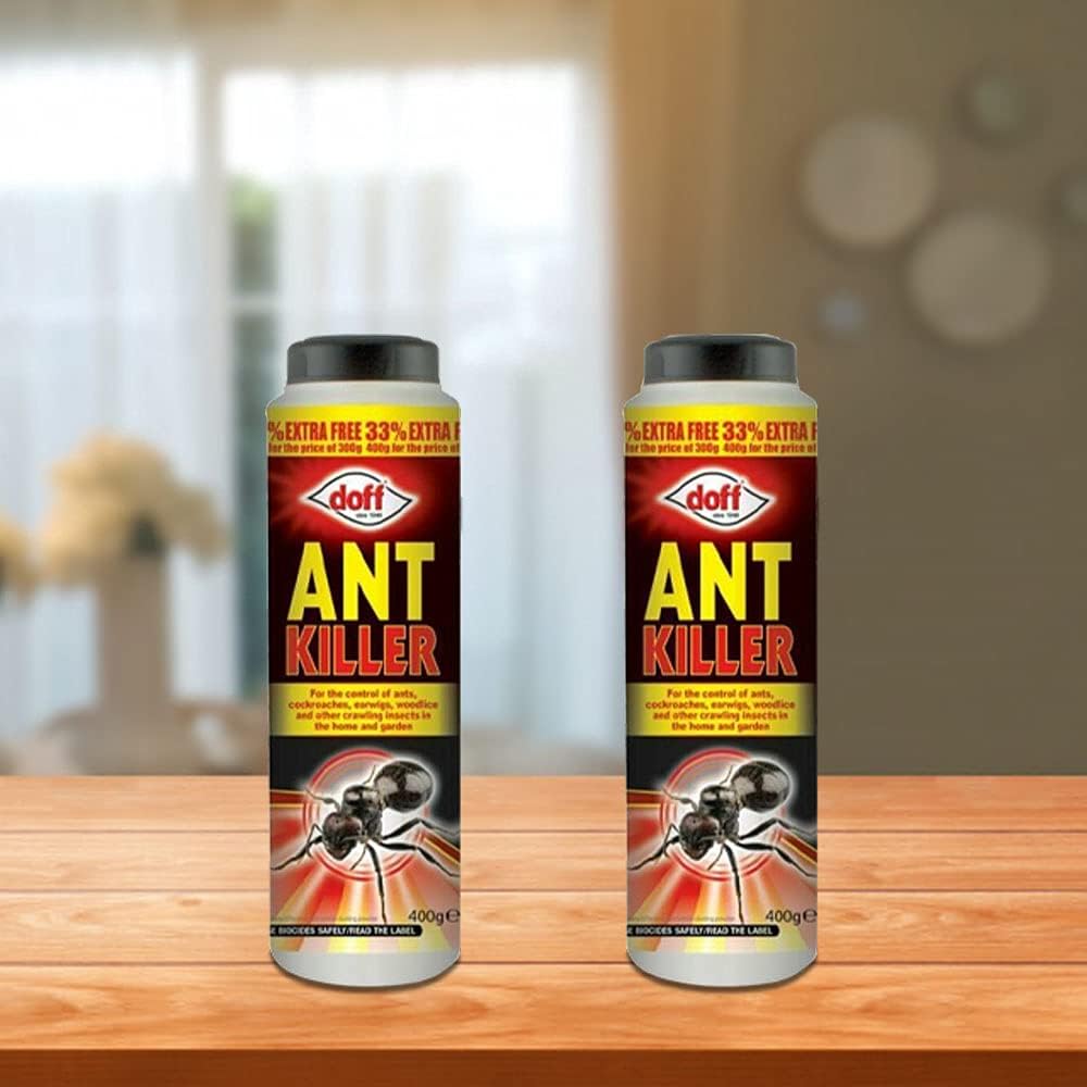Ant Killer Powder for Indoor and Outdoor Use - Strongest Ant Killer for Lawns, Home, Garden to Kill Ants, Cockroaches, Woodlice, Earwigs and Crawling Insects (Pack of 2)