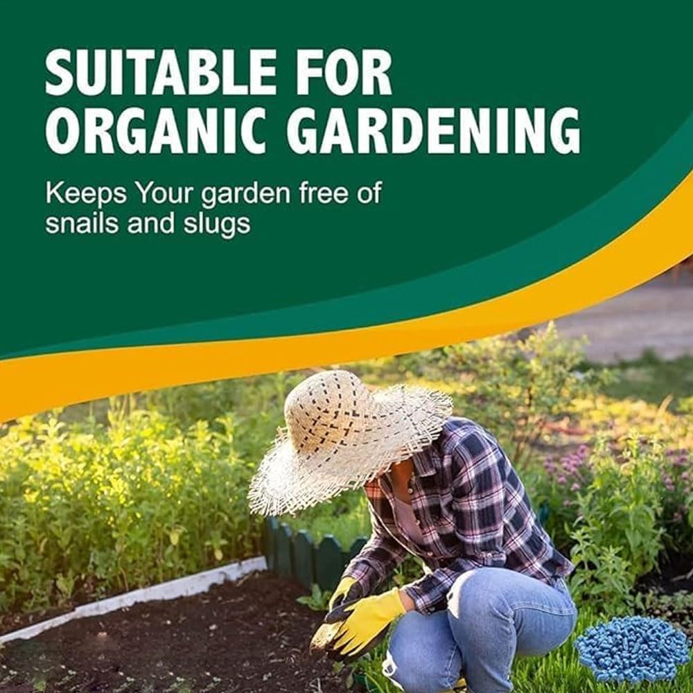 Organic Slug and Snail Control Pellet | All-Natural Slug & Snail Repellent, Eliminator for Indoor Outdoor | Weatherproof Pest Control- Ornamental Plants, Gardens, Fruits, Vegetables 400g (Pack of 1)