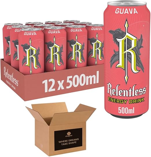 Energy Drink Multipack Cans – 500ml Each – Cherry, Original, Fruit Punch, Guava, Zero Sugar Raspberry – Refreshing Energy Boost for Workouts, Study & Parties (Pack 12, Cherry)