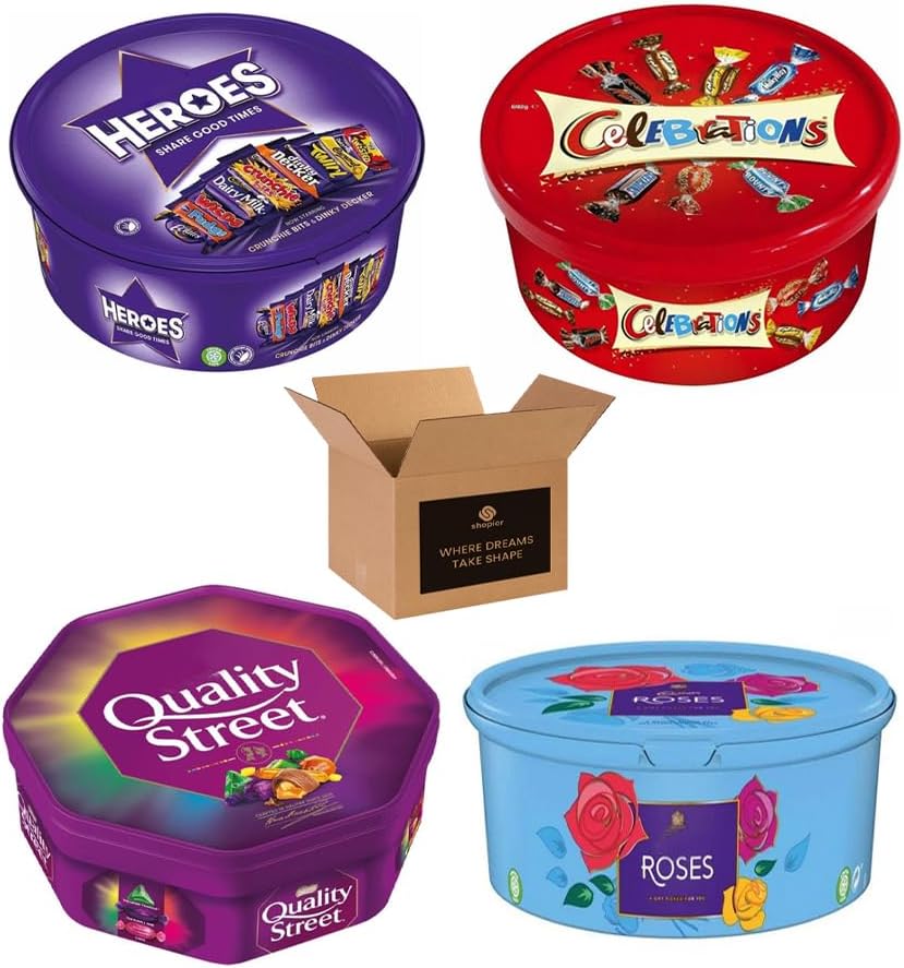 Sweet Treats Assortment Tub – Mixed Retro Sweets Gift Box with Love Hearts, Refreshers, Drumsticks & More – Party Favourites for Kids & Adults | 600g (Pack 1, Sweet Treats)