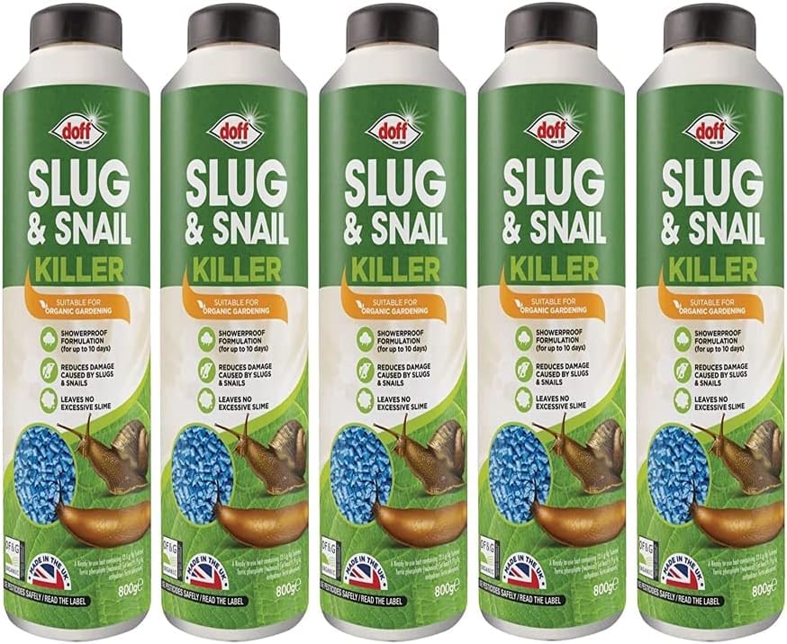 Shopior | Slug & Snail Killer 800g | Protect Garden with Powerful Organic Slug and Snail Killer Repellent Control Pellets | Pet-Friendly Organic Gardening Slug Trap Stops Pests (Pack of 1)
