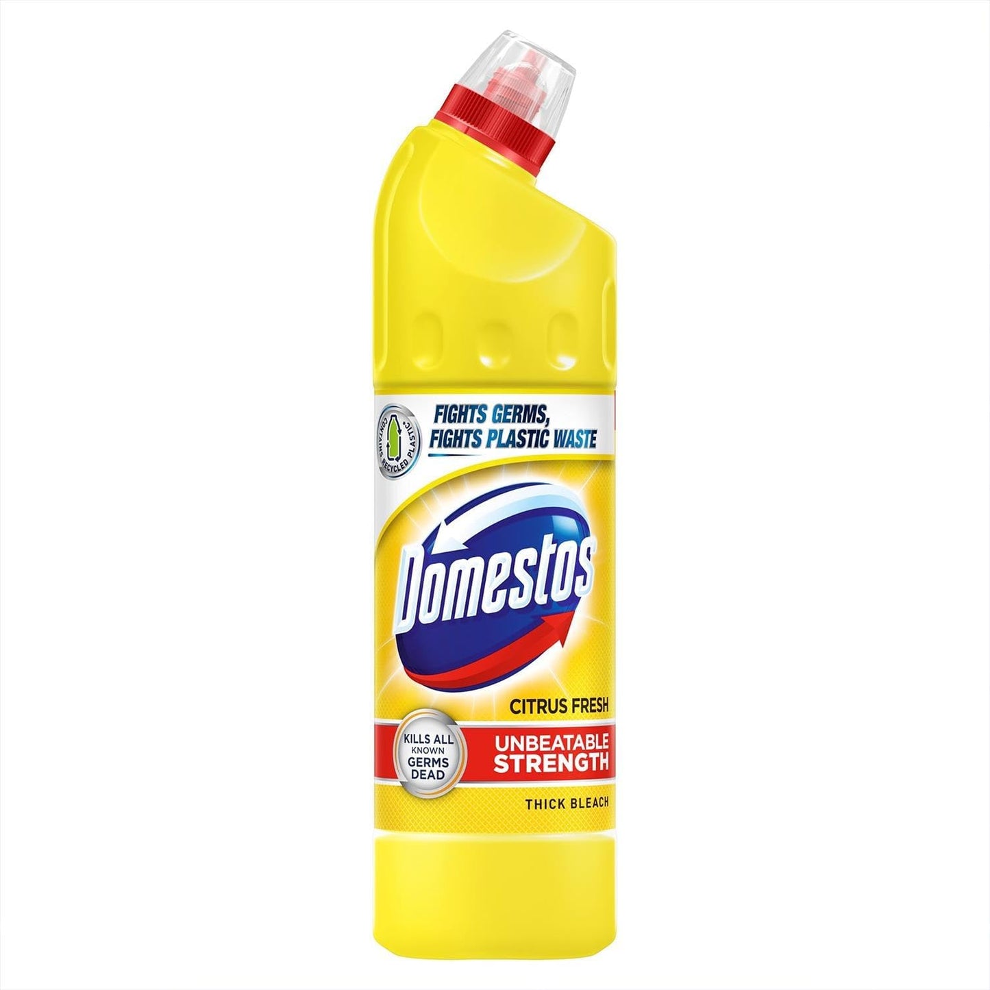 Domestos Thick Bleach Citrus Fresh Multi-Purpose Disinfectant Anti-Bacterial Surface Cleaner Gel Limescale Remover for Toilet, Bathroom and Kitchen, 750ml (Buy 12)