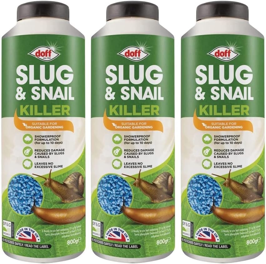 Shopior | Slug & Snail Killer 800g | Protect Garden with Powerful Organic Slug and Snail Killer Repellent Control Pellets | Pet-Friendly Organic Gardening Slug Trap Stops Pests (Pack of 1)