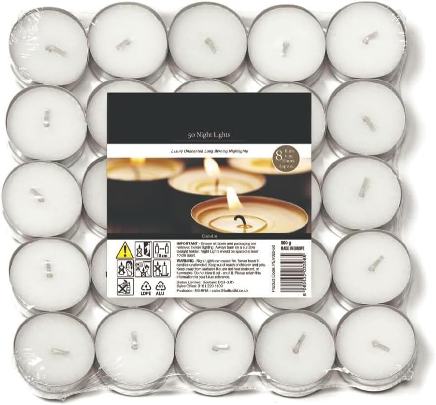 Pride Home & Garden PHG Fresh Scented Tealight Candle 8 Hour Burn Time Long-Lasting Set Fancy Decor Premium Quality (Vanilla and Sandalwood) (PHG-FSTC_8HRS)