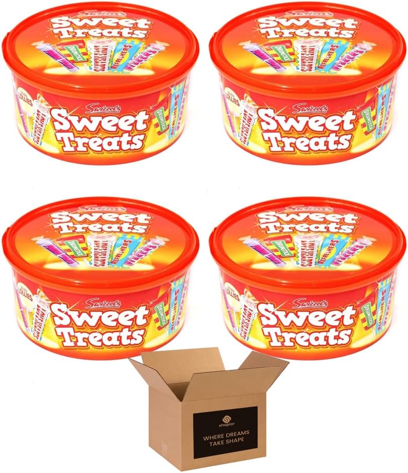 Sweet Treats Assortment Tub – Mixed Retro Sweets Gift Box with Love Hearts, Refreshers, Drumsticks & More – Party Favourites for Kids & Adults | 600g (Pack 1, Sweet Treats)