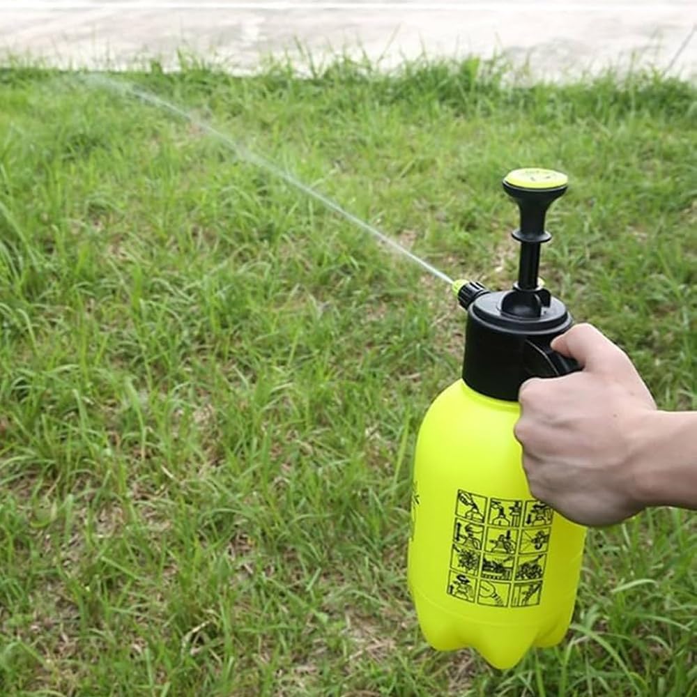 2L Garden Pressure Sprayer Bottle | Handheld Pump Action Water Spray, Adjustable Nozzle | Compact Weed Removal & Plant Mister | Heavy Duty Hand Pump for Indoor Outdoor Plants, Lawn, Greenhouse, Car Cl