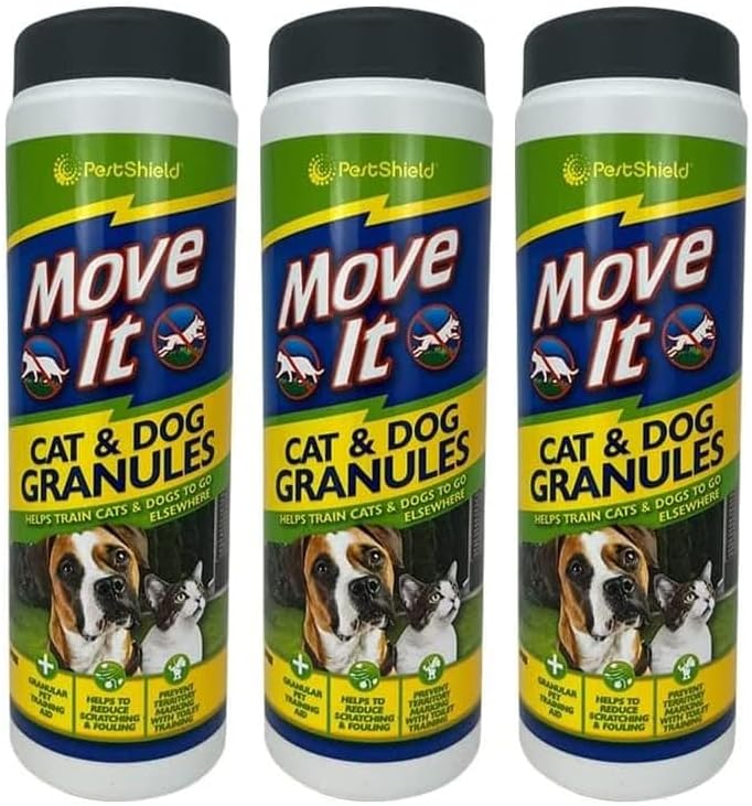 Natural Non-Toxic Cat & Dog Repellent Granules | Effective Indoor & Outdoor Deterrent for Home & Garden | Extra Strong Cat & Dog Protection | 240g (Pack of 6)