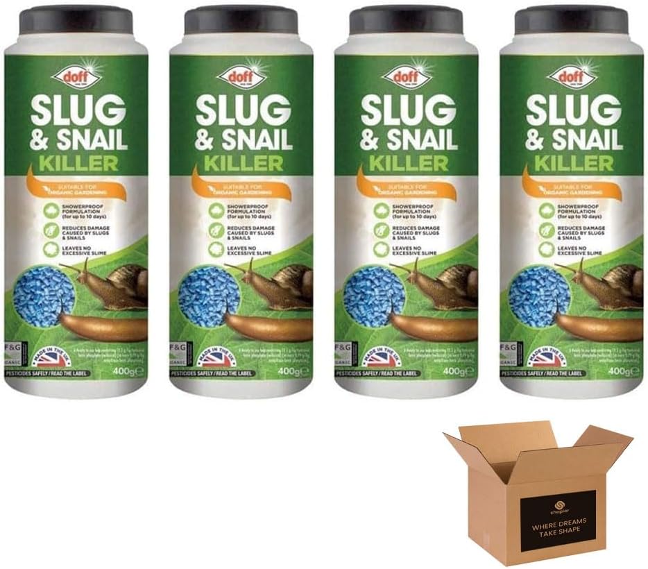 Organic Slug and Snail Control Pellet | All-Natural Slug & Snail Repellent, Eliminator for Indoor Outdoor | Weatherproof Pest Control- Ornamental Plants, Gardens, Fruits, Vegetables 400g (Pack of 1)