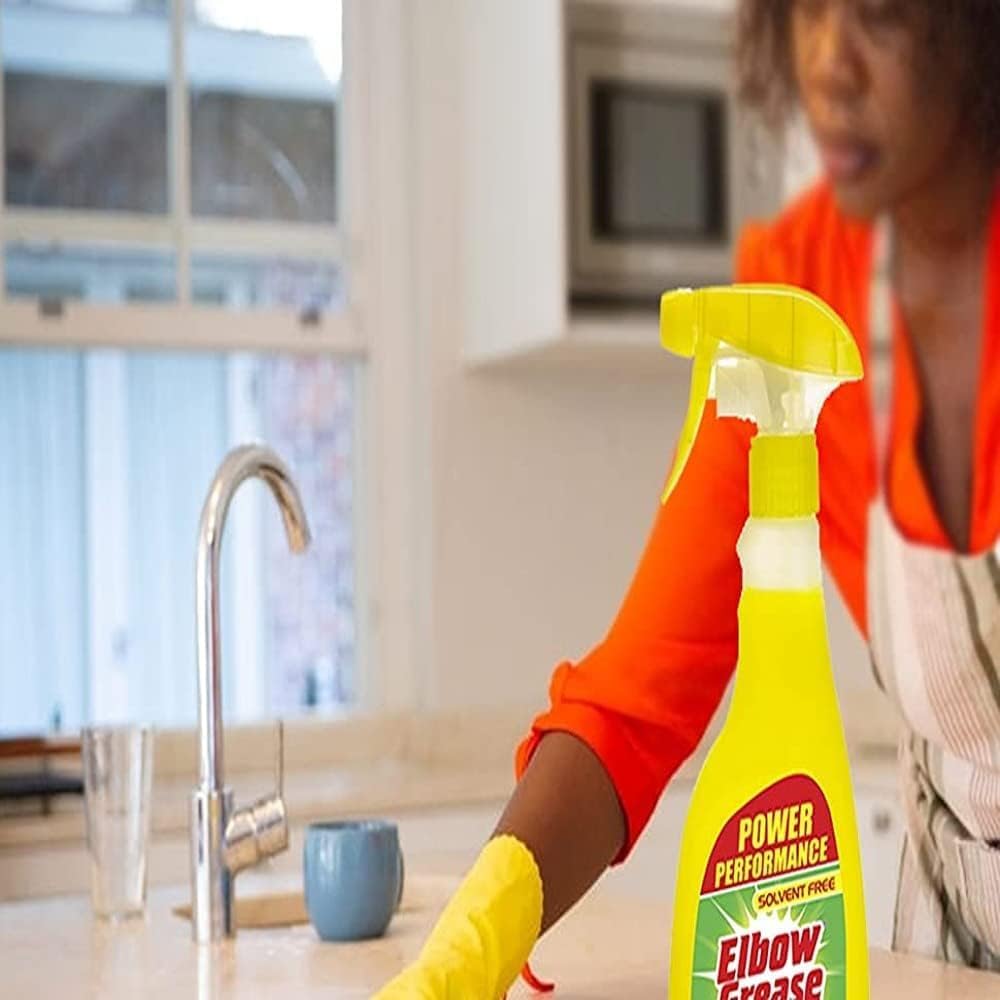 Elbow Grease Multi Surface Degreaser Spray Bottle | Kitchen Laundry Household Cleaner | Clothes Stain Remover - Antibacterial & Multipurpose Spray | Yellow, 500ml (2)