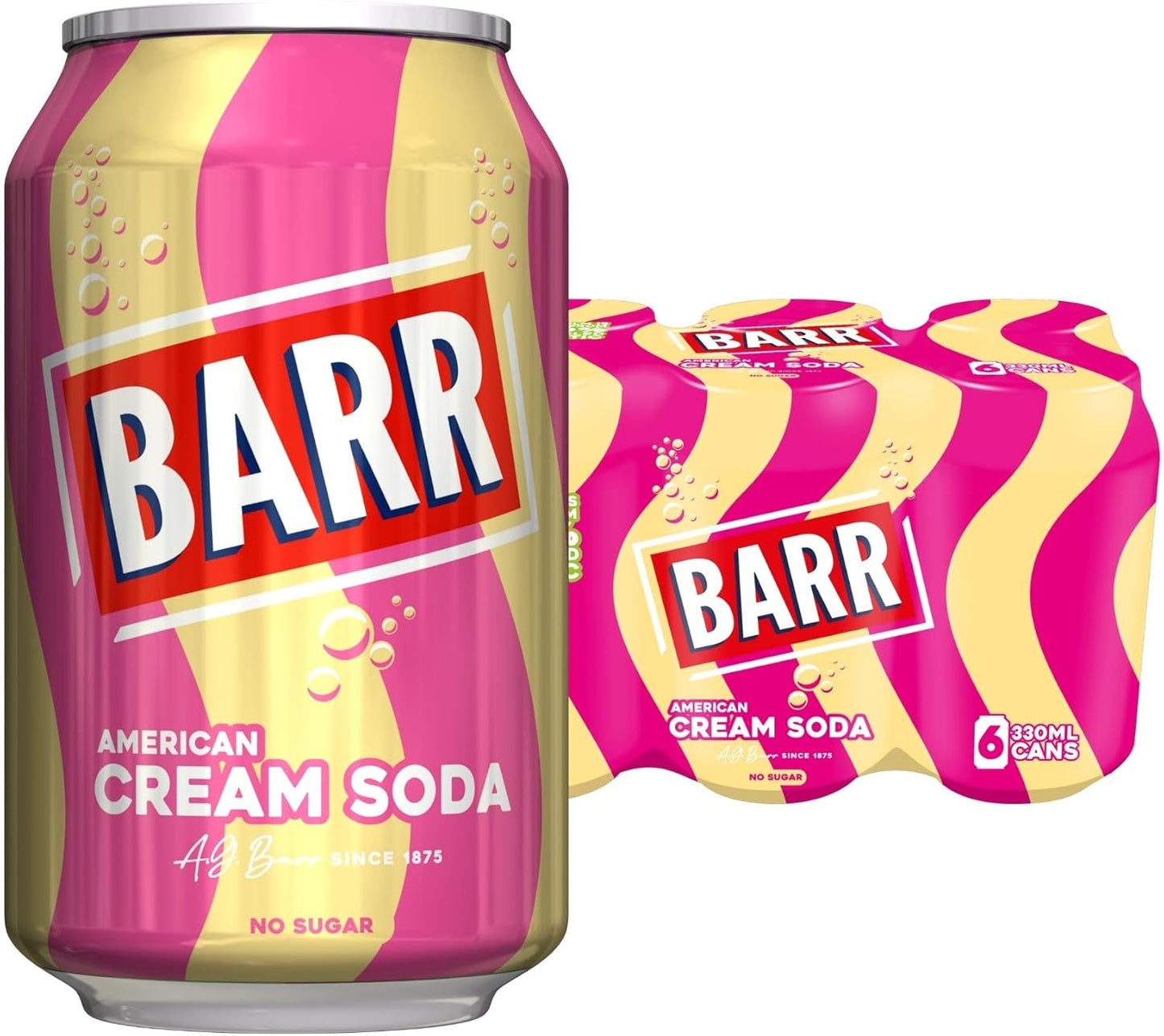 BARR Tizer 24 Pack Citrus Flavoured Fizzy Drink "Fizzingly Fun" - 24 x 330ml Cans