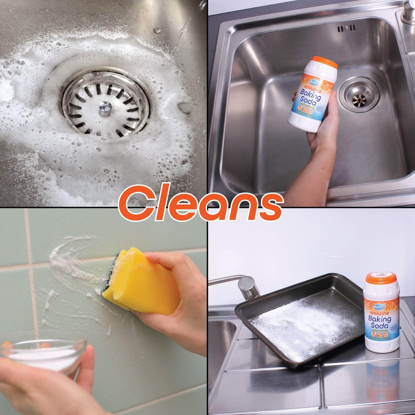 Duzzit Baking Soda, Cleans, Deodorises & More! Triple Pack, 100'S Of Uses