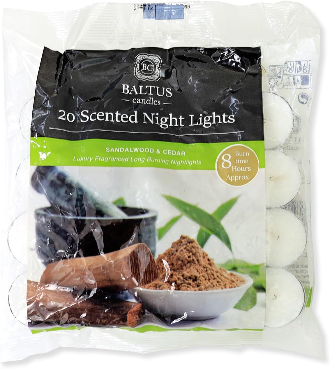 Baltus Sandalwood and Cedar Scented Night Lights 20 Pack
