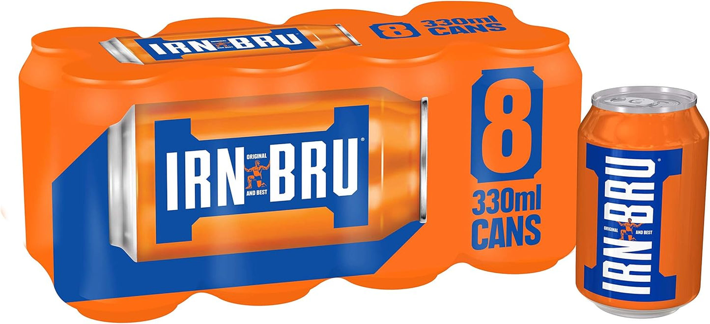 IRN-BRU 1901, 24 Pack A Very Special Vintage Recipe, No Caffeine, Full Sugar, Taste The First Ever IRN-BRU Recipe - 24 x 330ml Cans