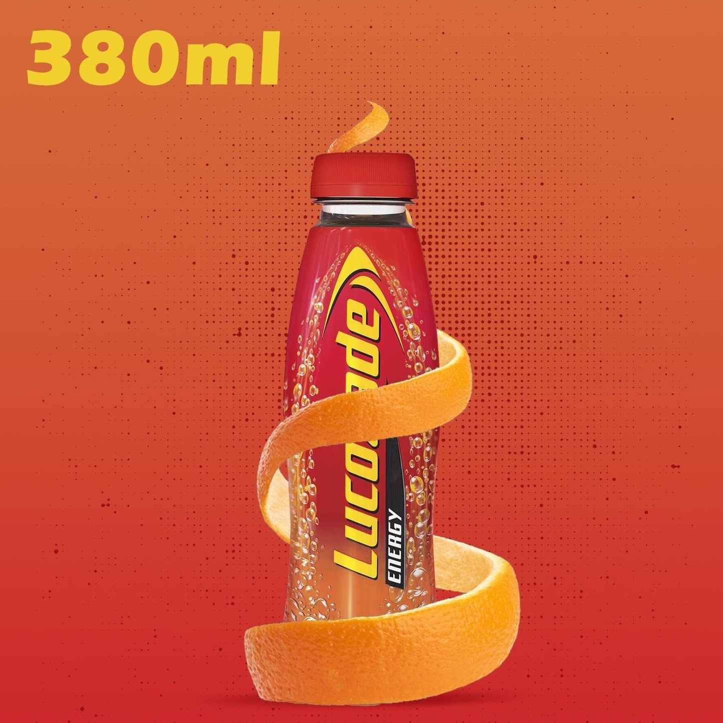 Lucozade Energy Original - 24 Bottles x 380ml - Sparkling Glucose Energy Drink - Made with Sugars & Sweeteners - Refreshing & Great Flavour - Carbonated Energy Drink