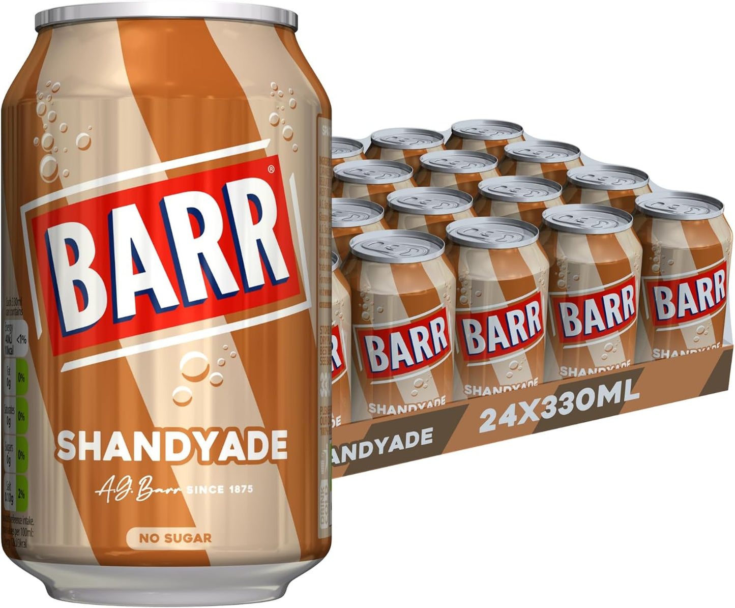 BARR Tizer 24 Pack Citrus Flavoured Fizzy Drink "Fizzingly Fun" - 24 x 330ml Cans