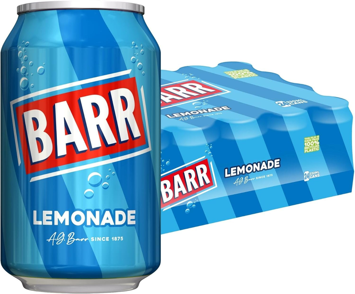 BARR Tizer 24 Pack Citrus Flavoured Fizzy Drink "Fizzingly Fun" - 24 x 330ml Cans