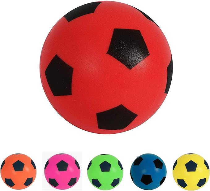 Fun Sport 20cm Football | Indoor/Outdoor Soft Sponge Foam Soccer Ball | Play Many Games For Hours Of Fun | Suitable For Adults, Boys And Girls Of All Ages (19.4cm Blue)