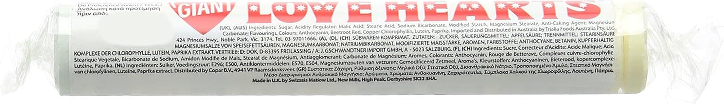 Swizzels Matlow Giant Love Hearts 39 g (Pack of 24)
