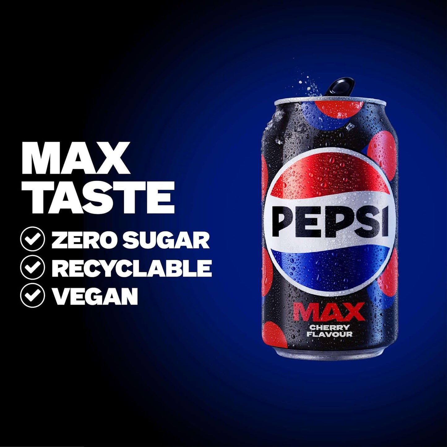 Pepsi Max Cherry Maximum Cherry Cans, 8 x 330ml