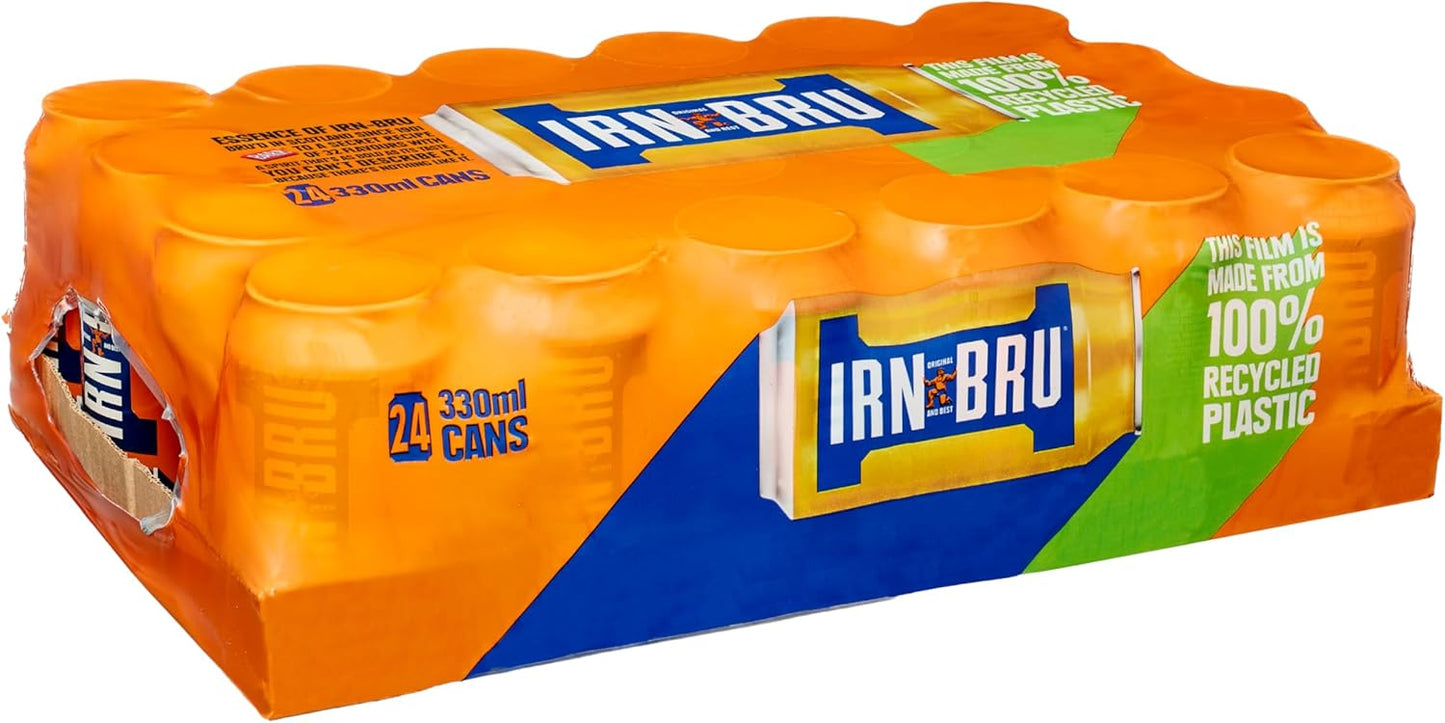 IRN-BRU 1901, 24 Pack A Very Special Vintage Recipe, No Caffeine, Full Sugar, Taste The First Ever IRN-BRU Recipe - 24 x 330ml Cans