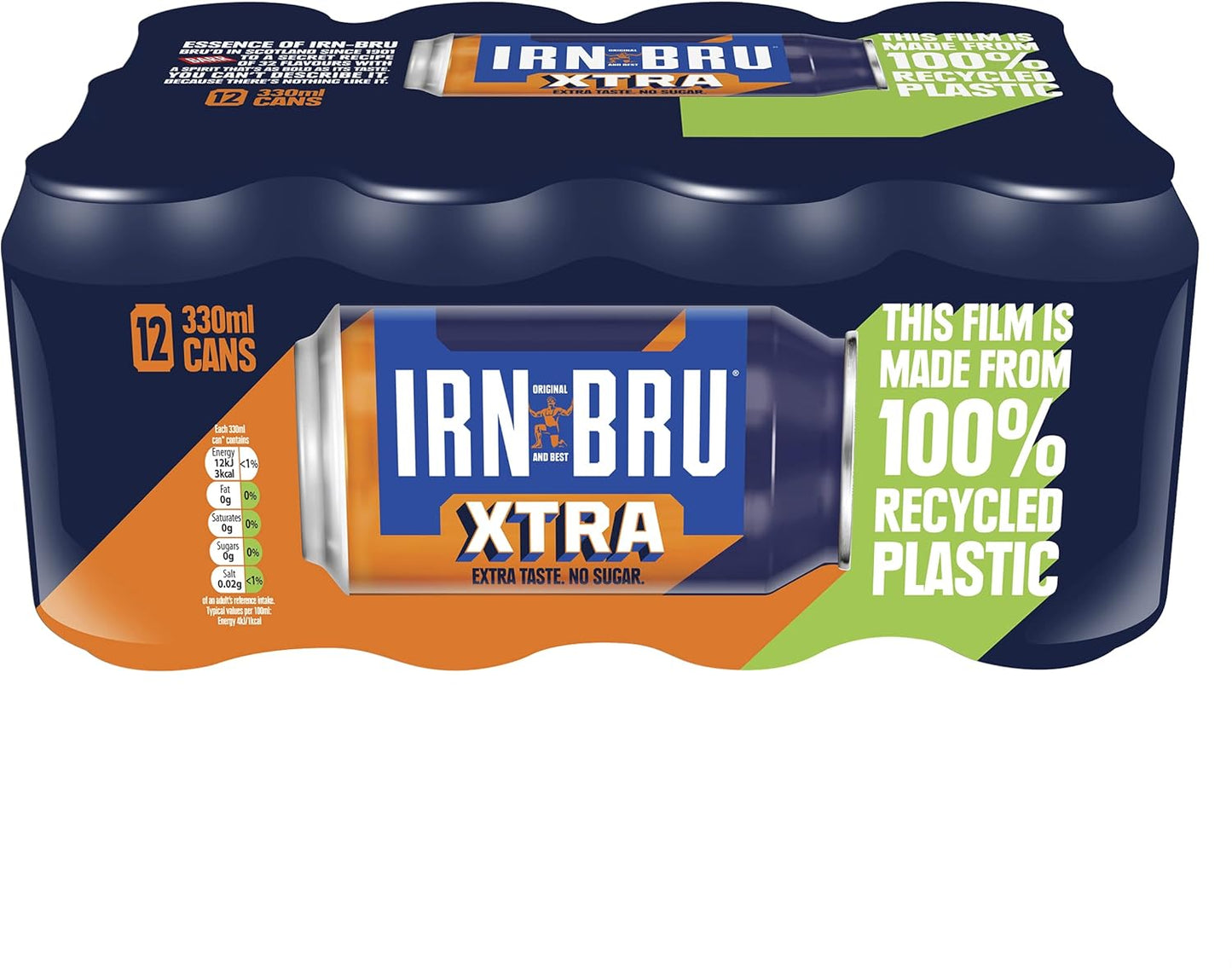 IRN-BRU 1901, 24 Pack A Very Special Vintage Recipe, No Caffeine, Full Sugar, Taste The First Ever IRN-BRU Recipe - 24 x 330ml Cans
