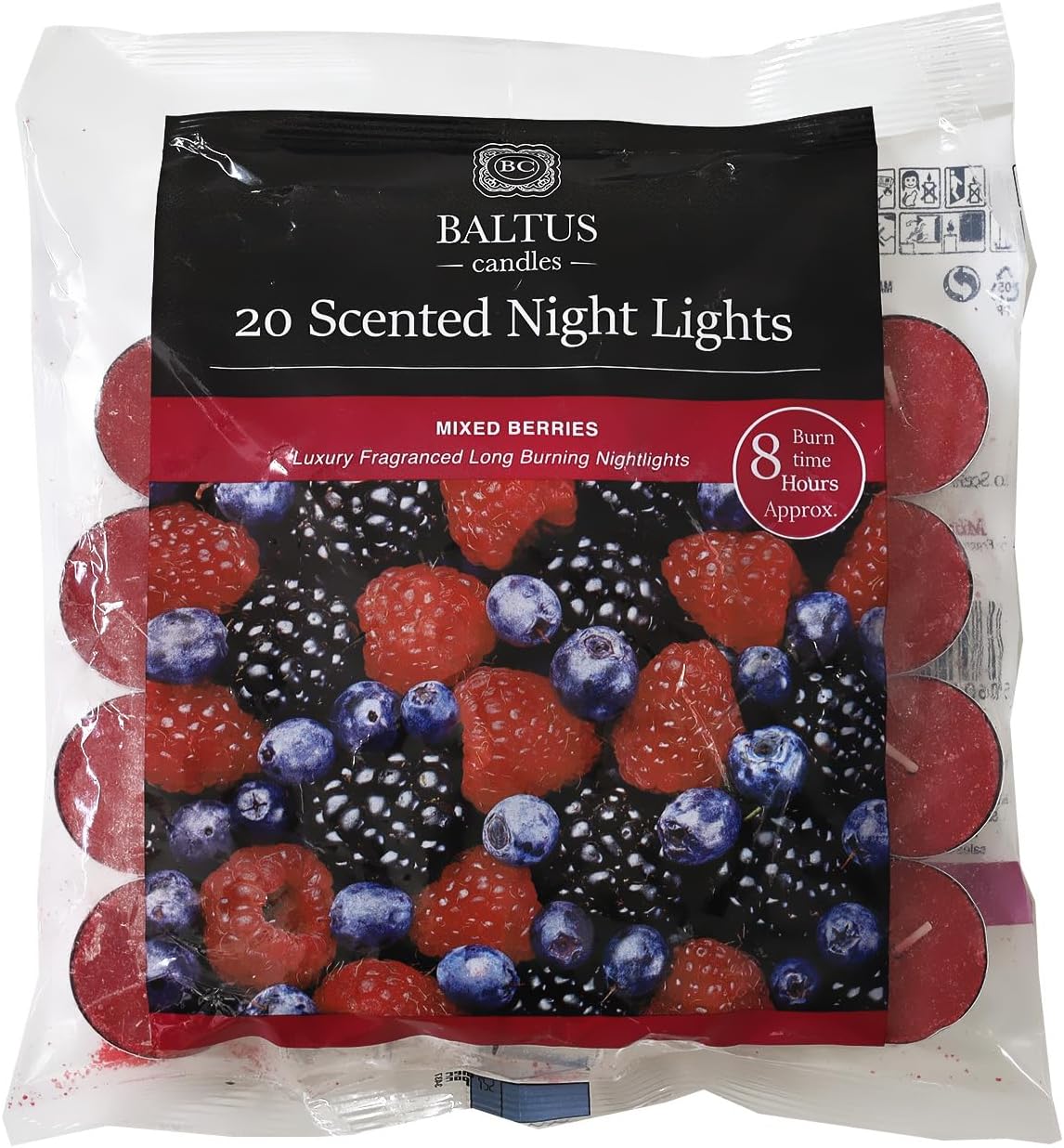 8 Hour Tea Lights 20 Pack (Mixed Berries), JNS_475599