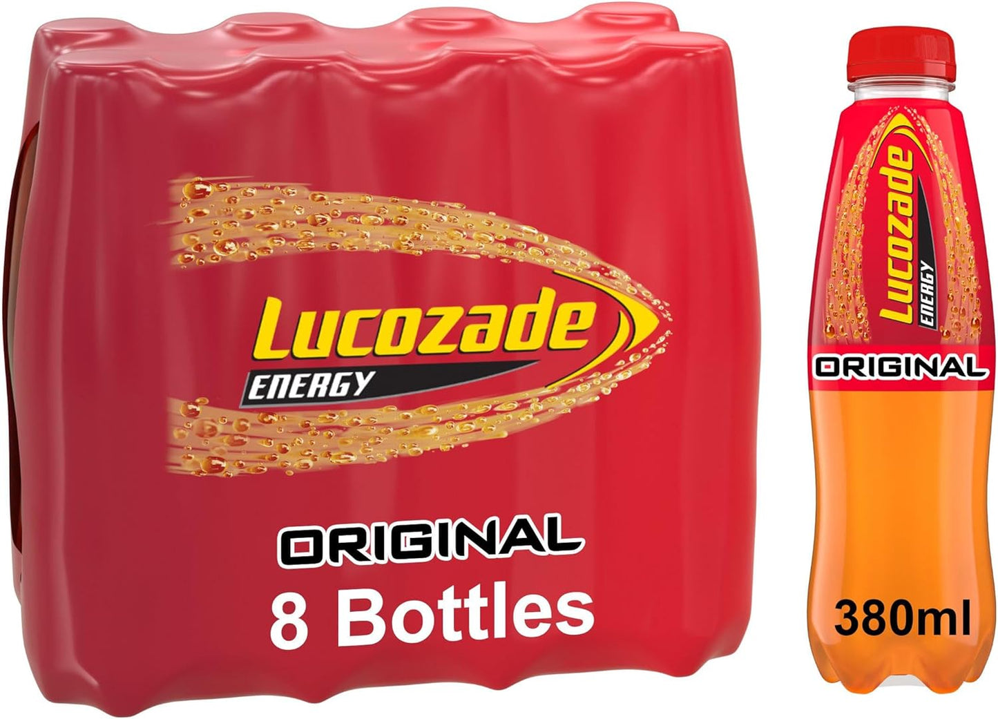 Lucozade Energy Original 8 x 380ml Multipack, 1 Count (Pack of 1)
