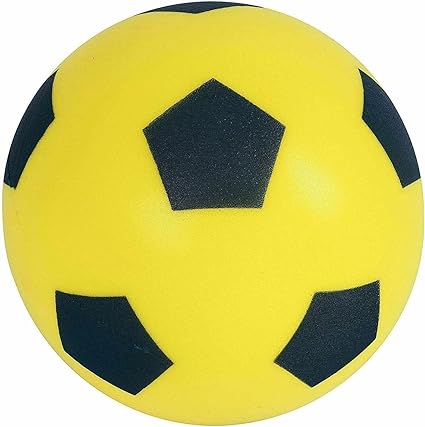 Size 4 Football (17.5cm) | Sponge Foam Soccer Ball | Outdoor Games for Kids | Indoor Football, Kids/Adults Garden and Beach Games | Soft Toddlers Ball