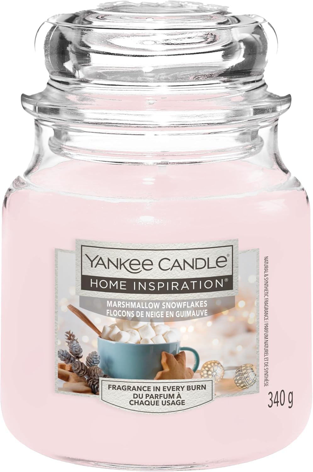 Yankee Candle Home Inspiration Marshmallow Snowflakes Scented Candle, 340g