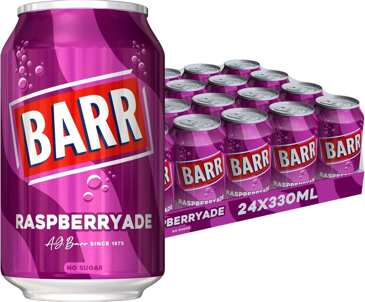 BARR Tizer 24 Pack Citrus Flavoured Fizzy Drink "Fizzingly Fun" - 24 x 330ml Cans