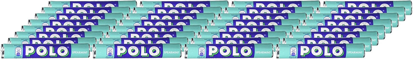 Polo Spearmint Mints Tubes, 32 x 34 g