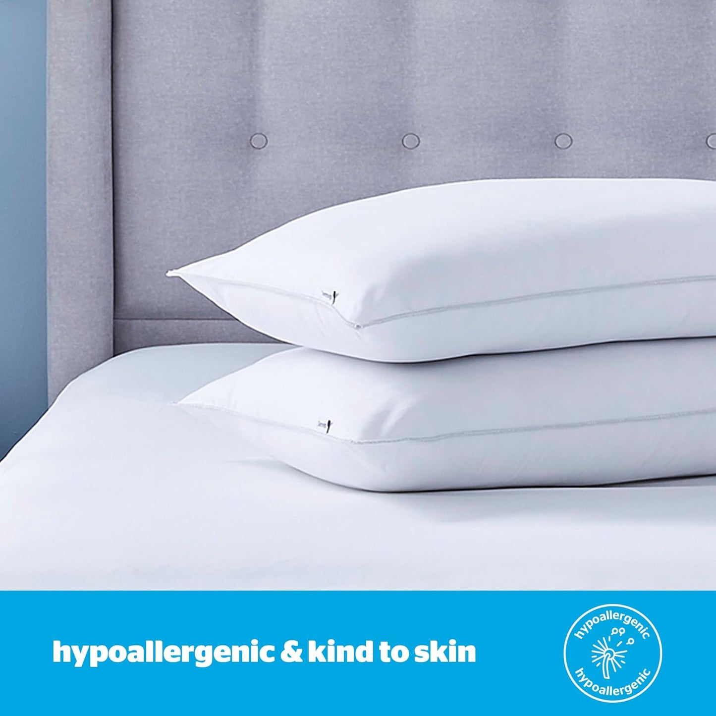 Silentnight Superwash Pillows 4 Pack - Pack of 4 Medium Support Pillows Designed to Withstand Repeated Machine Washing for Fresh and Hygienic Sleep - Hypoallergenic,White