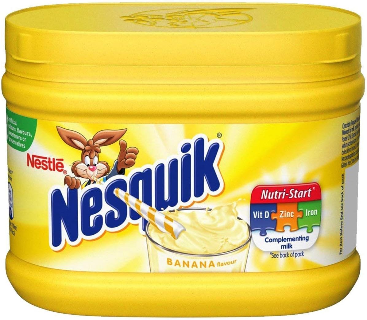 Nesquik Strawberry and Banana Flavour Bundle | Enjoy These Classic Flavours with Your Milk | 1x300g Strawberry Tub and 1x300g Banana Flavour Tub | Total of 2 x 300g Tubs