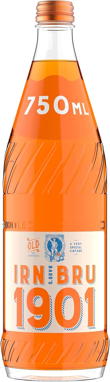 IRN-BRU 1901, 24 Pack A Very Special Vintage Recipe, No Caffeine, Full Sugar, Taste The First Ever IRN-BRU Recipe - 24 x 330ml Cans