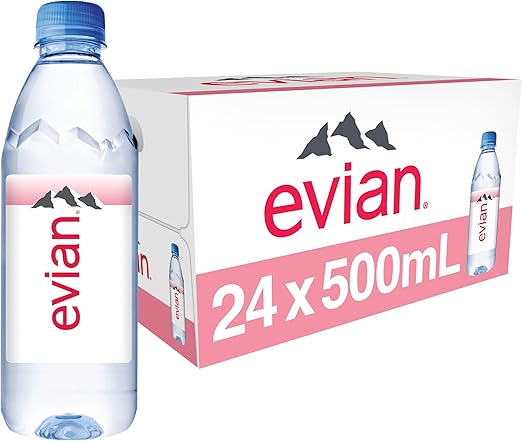 Evian Still Mineral Water, 24 x 0.5L