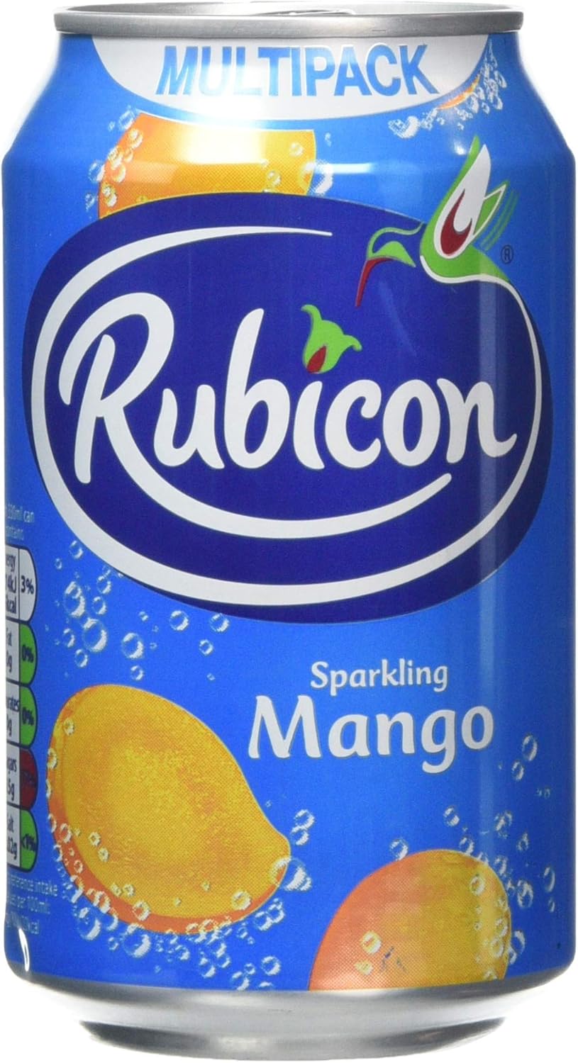 Rubicon Sparkling Mango Juice Drink 330 ml x 8 (Pack of 3, Total 24 Cans)