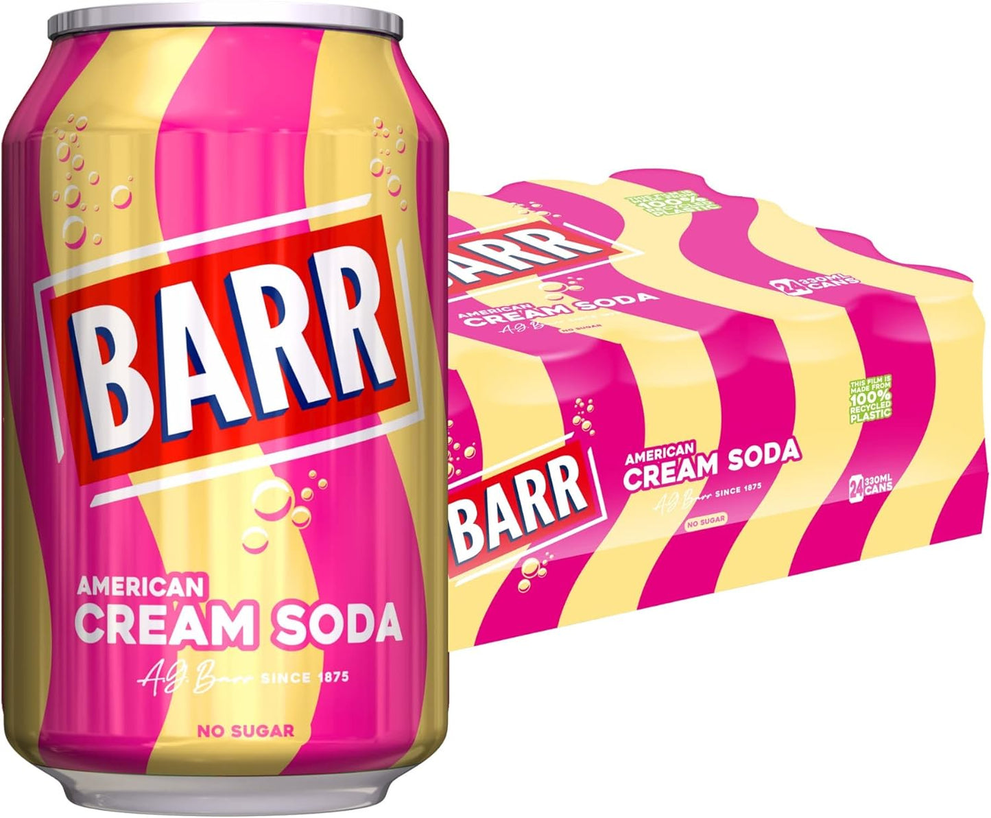 BARR Tizer 24 Pack Citrus Flavoured Fizzy Drink "Fizzingly Fun" - 24 x 330ml Cans