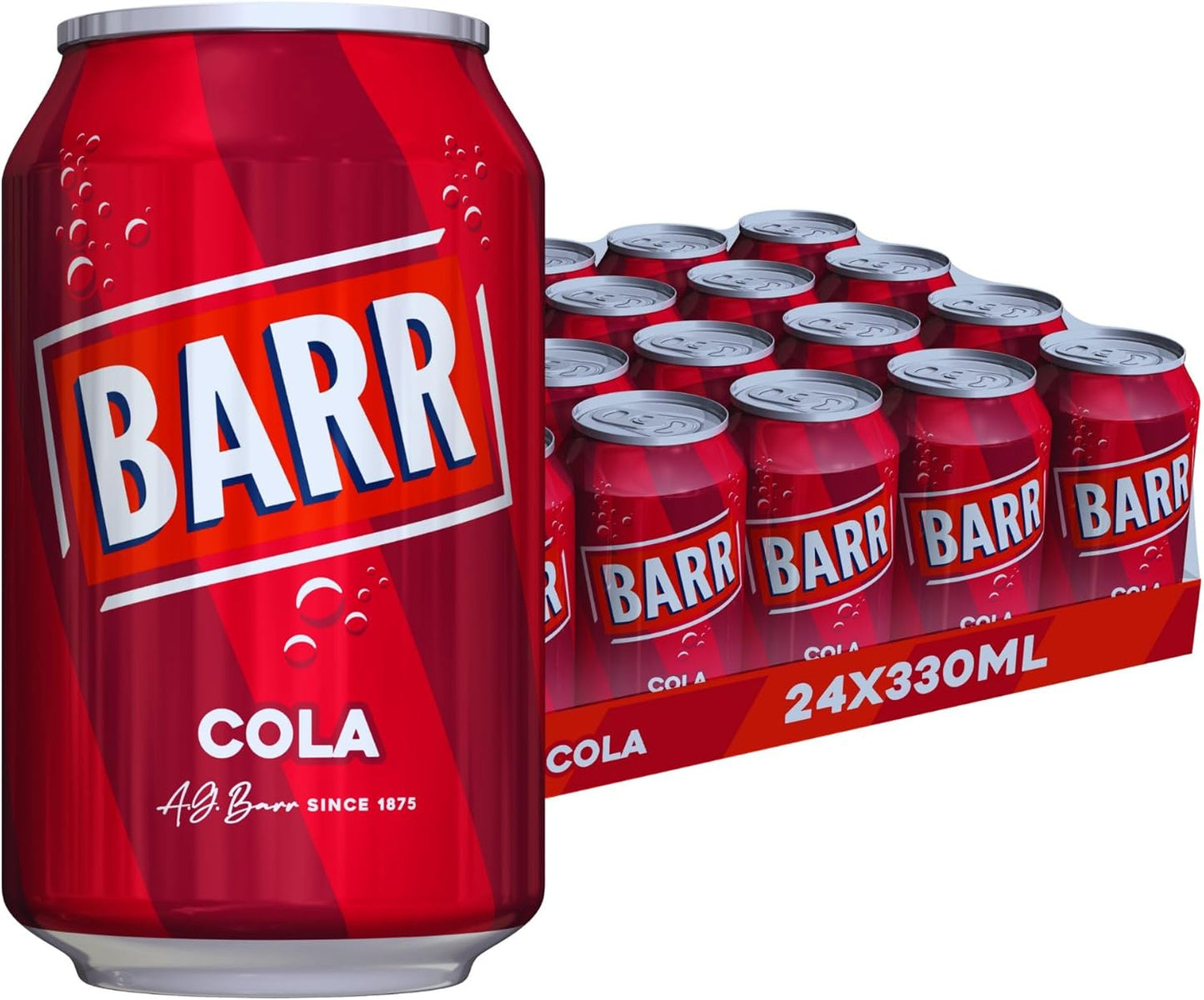 BARR Tizer 24 Pack Citrus Flavoured Fizzy Drink "Fizzingly Fun" - 24 x 330ml Cans