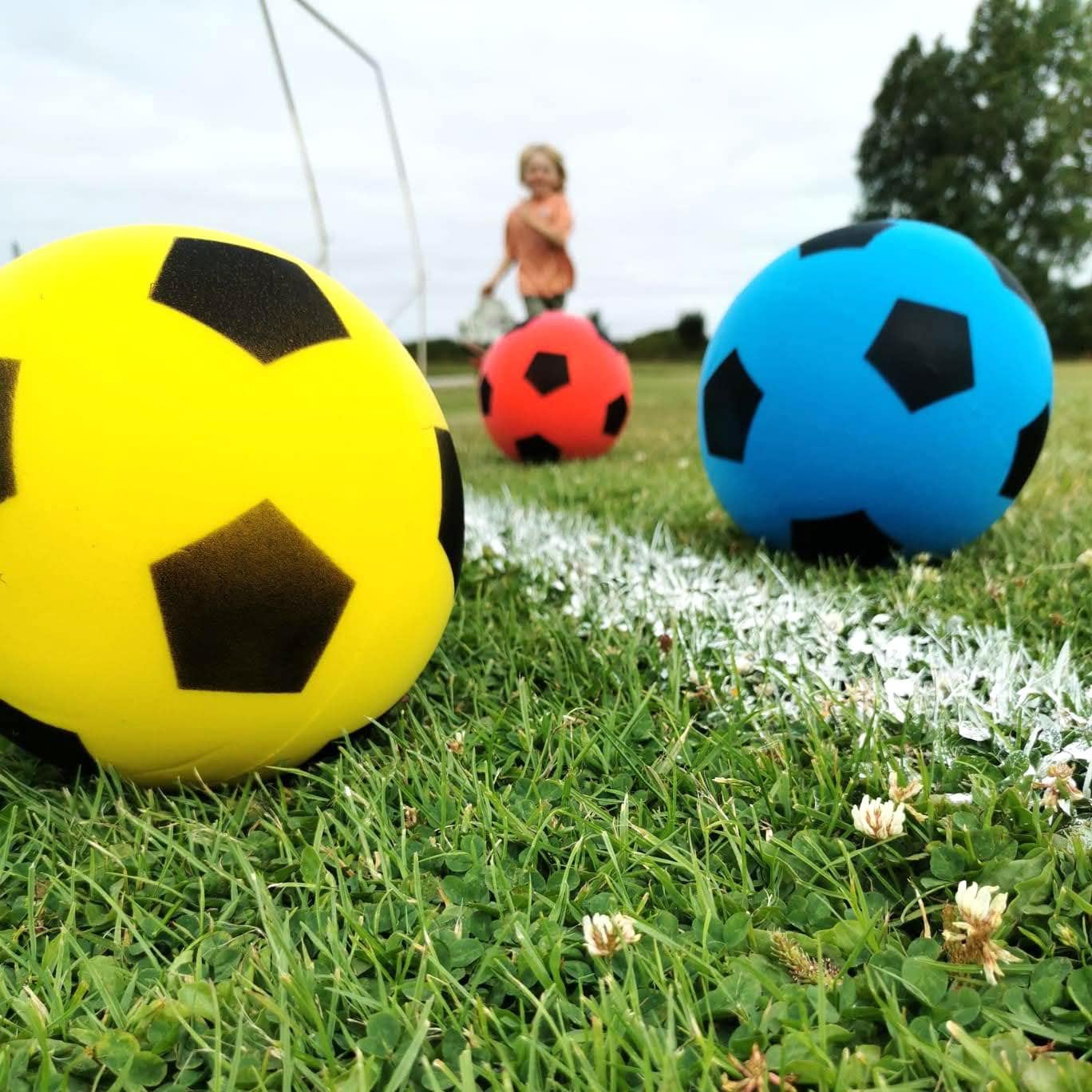 HTI Toys & Games Fun Sport Size 5 Blue Football | Indoor/Outdoor Soft Sponge Foam Soccer Ball Great Fun For Adults And Kids Boys & Girls