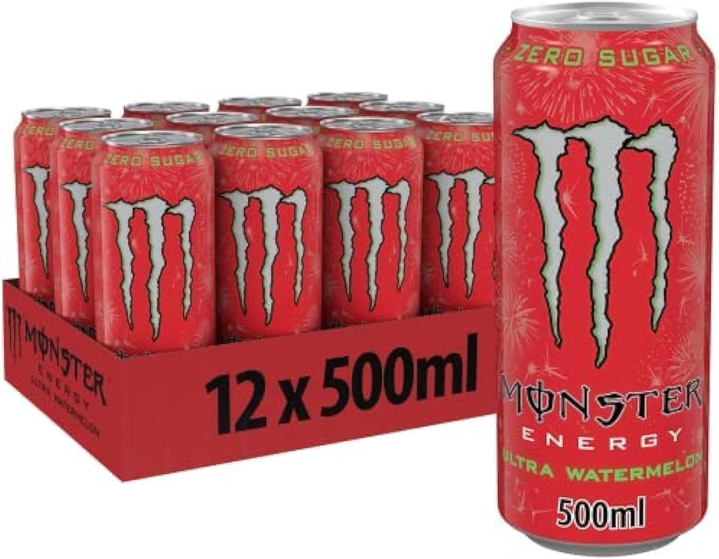Monster Energy Ultra Rosá sugar-free energy drink, 473 ml (pack of 24).