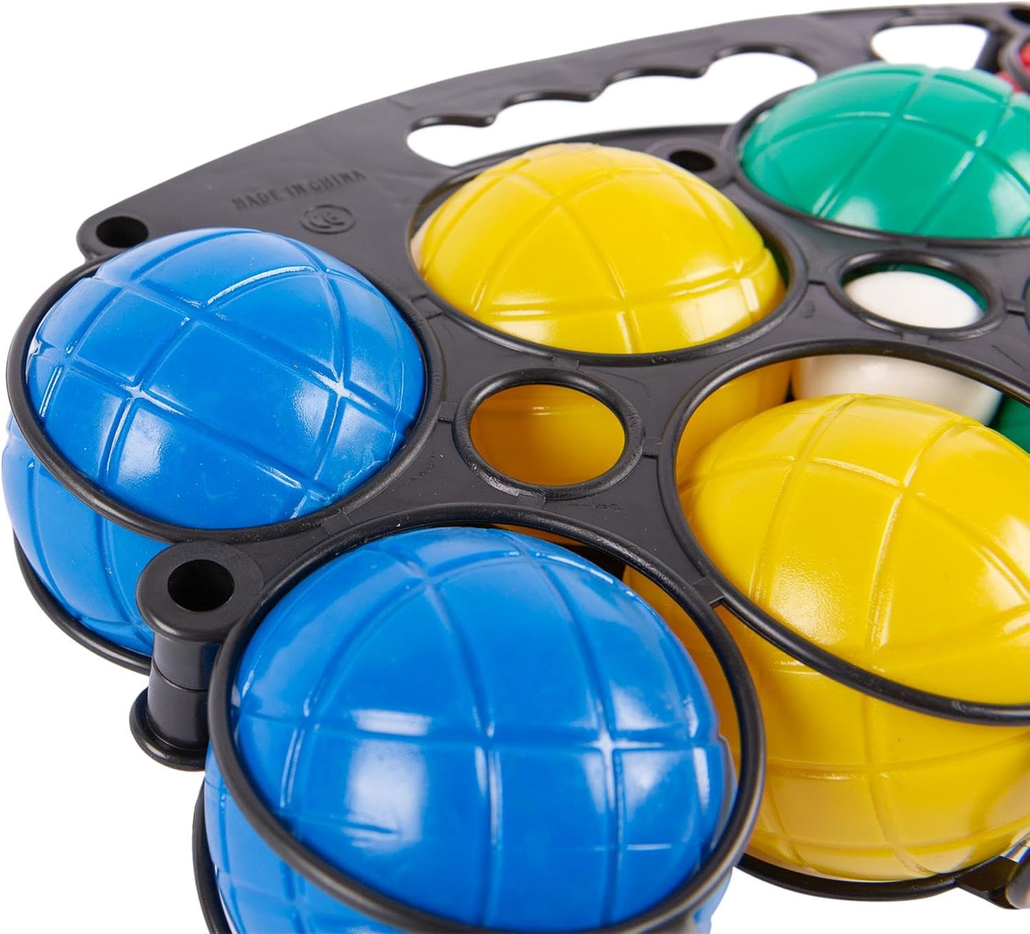8pc Multicolour Plastic Boules Set - Kids Adults Family Outdoor Garden Beach Camping French Petanque Boccia Bowls Game - By Redwood