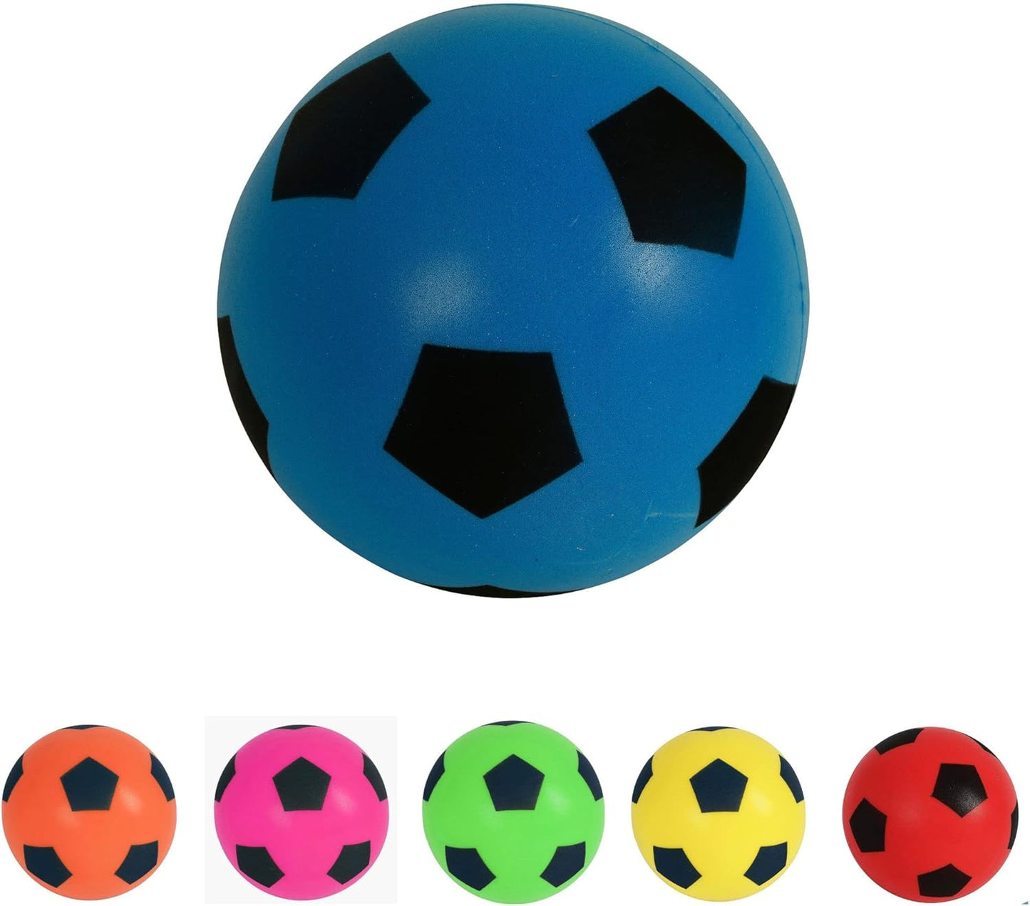 HTI Toys & Games Fun Sport Size 5 Blue Football | Indoor/Outdoor Soft Sponge Foam Soccer Ball Great Fun For Adults And Kids Boys & Girls