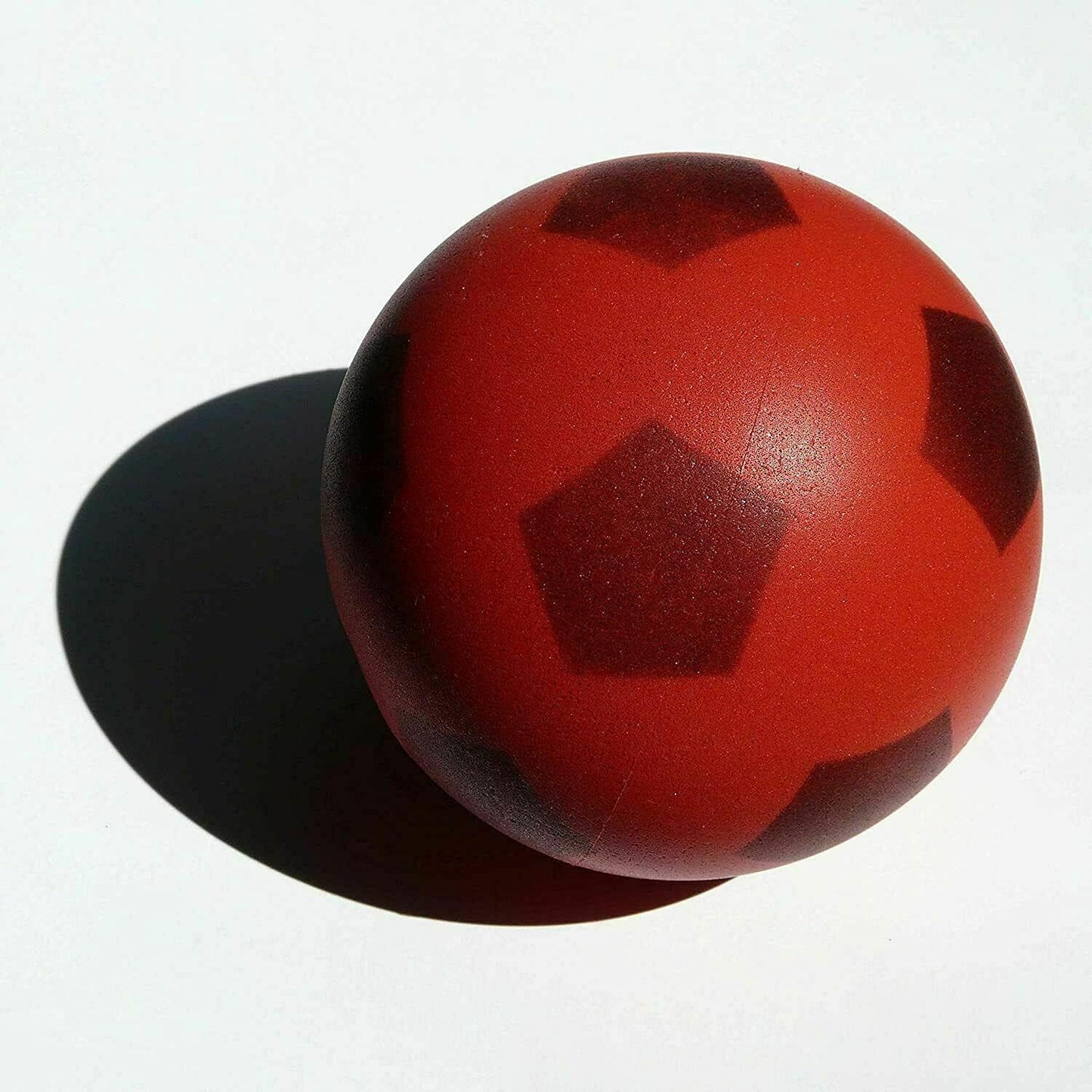 OnlineStreet Size 4 Football - Sponge Foam Soccer Ball; Ideal for Outdoor Games for Kids, Indoor Football, Kids’/Adults’ Garden Games, and Beach Games for Families (17.5 cm) (Red)